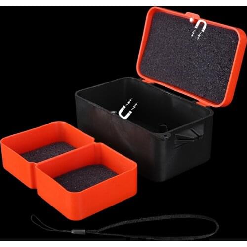 DAGEZI ABS Plastic Double Layer Fishing Box Earthworm Worm Bait Lure For Carp Fishing Tackle Box with Clip