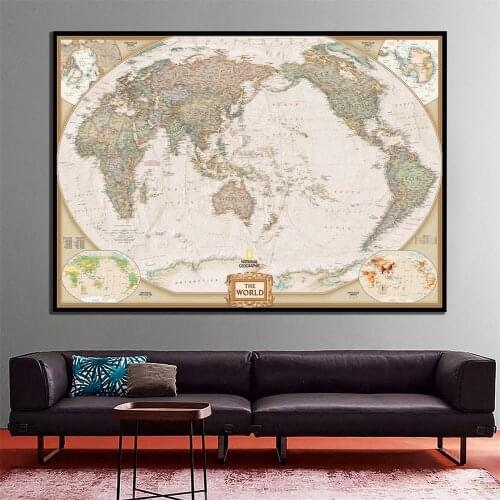 24x36cm National World Map Revised June 2011 For Home Wall Decor And Learn Education