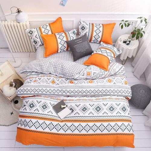 Fashion Bedding Set Simple Duvet Cover Sets Include Duvet Cover Bed Sheet Pillowcase Twin Full Queen Size Cartoon Home Textiles