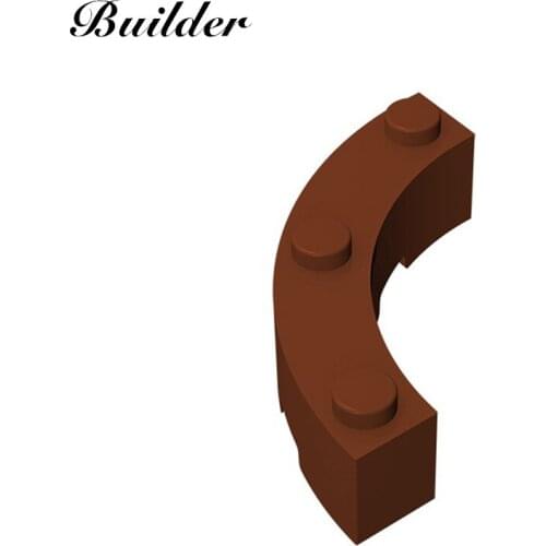Building Blocks 48092 4x4 Curved Brick with 3 Studs 10pcs Compatible Major Brands DIY Assembles Particles Parts Toy for Children