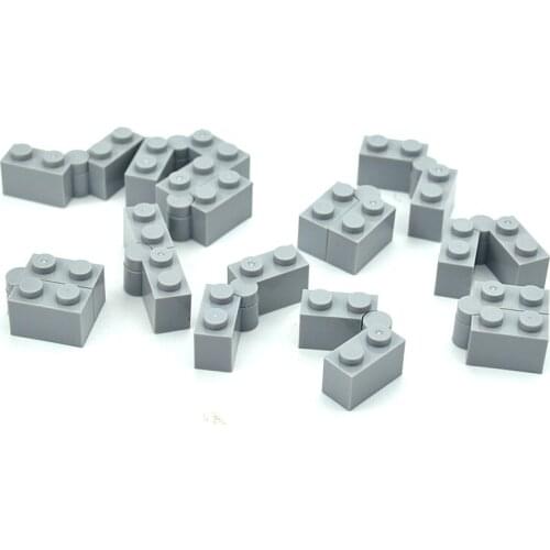 20pcs/lot DIY Building Blocks Rotating Bricks 1x2 Dots 3830 Educational Creative Plastic Thick Figure Brick Compatible Leduo