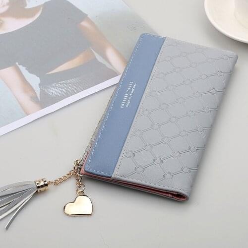 Patchwork PU Letter Zipper Long Card Holder Purse Fashion High Quality Designer Money Wrist Wallet Women