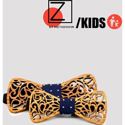 Parent-child Cute Kids Boys Wood Bow Tie Children Butterfly Type Bow ties Girl Wooden Bow ties for men Set Corbatas Para Hombre