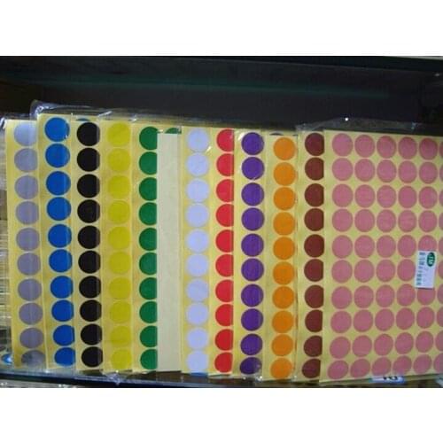 Diameter 19mm DIY Stickers, Colorful round sticker labels, dot blank self-adhesive circle paper tag