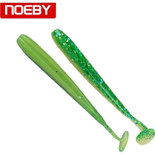 NOEBY 5cm 7.5cm 9cm Soft Shad Lure Wobblers T-Tail Fishing Baits Bass Fishing Tackle S3118