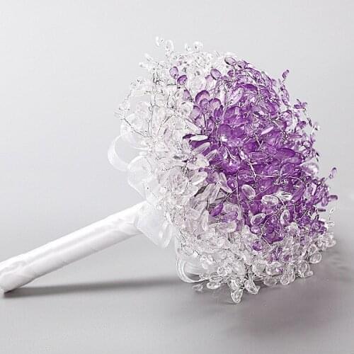 2015 New Hot Sell "HANDMADE" Wedding Bouquet Posy Home Wedding Decor Pearls Flowers Bridal Bouquet Brooch B014