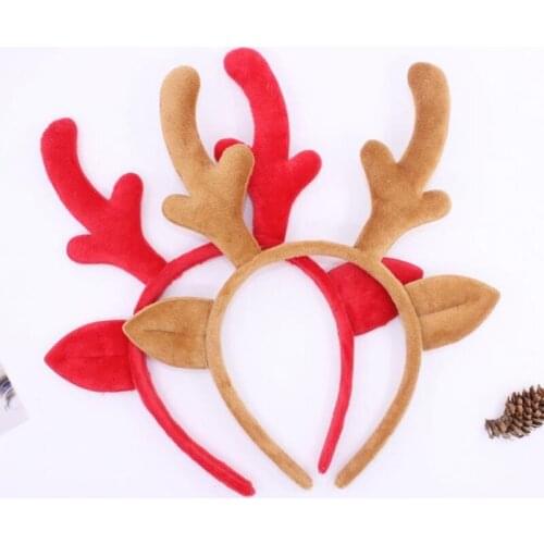 Reindeer Antlers Hair Hoop Christmas Kids Headband Headwear for Children Christmas Costume Party Ears Decoration F20173923