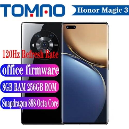 Original Official New Honor Magic 3 5G SmartPhone 6.76" 120Hz Octa Core Snapdragon 888 8GB RAM 128GB 256GB ROM 66W 64MP Camera