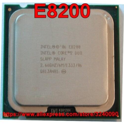 Original Intel CPU Core 2 Duo E8200 Processor 2.66GHz/ 6M /1333MHz Dual-Core Socket 775 free shipping speedy ship out