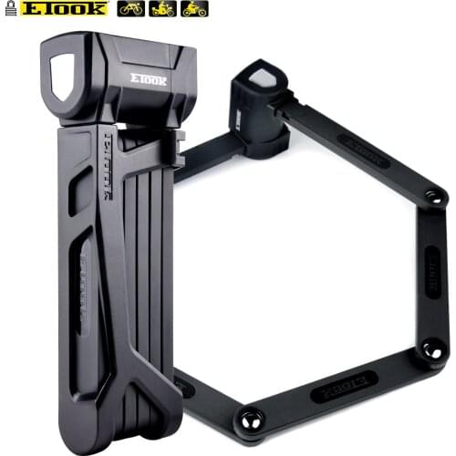 Etook Bike Folding Lock 15T Shear Patent Bracket High Security Foldable Lock For Motorbike E-bike Electric Bike Direct Selling