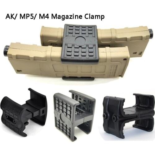 Tactical Rifle Dual Magazine Clip for AK 47 74 series AR15 M4 MAG59 MP5 Airsoft Parallel Clamp Connector Coupler Link Speed Load