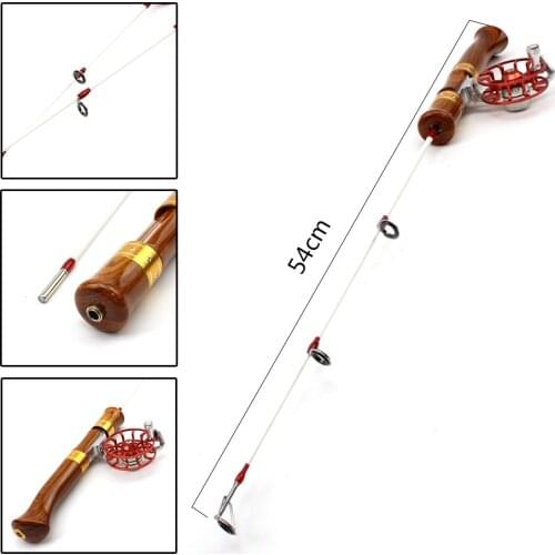 Ice fishing rod with reel 54cm Ice Fishing Rod reel set Winter Fishing Rods Carbon River Shrimp Carp Fishing Pole Fishing Tackle
