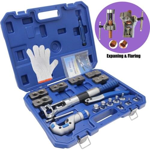 IGeelee Universal 2 in 1 Hydraulic Tube Expander and Flaring Tool Kit for 3/16 1/4 5/16 3/8 1/2 5/8 3/4 7/8 inch Soft HAVE Coppe