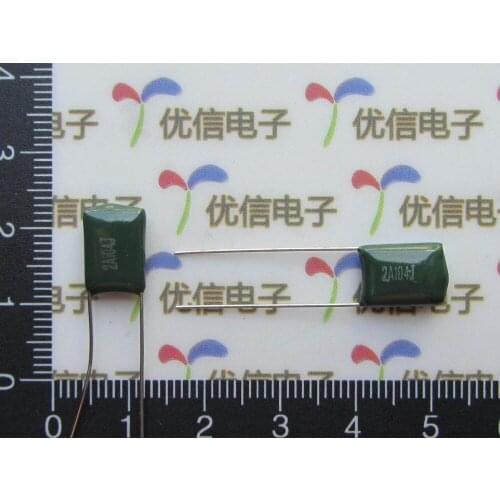 100pcs/lot High Quality DIP polyester capacitor 2A104 100V 0.1UF 100NF Dacron Capacitor 0.1UF 100V