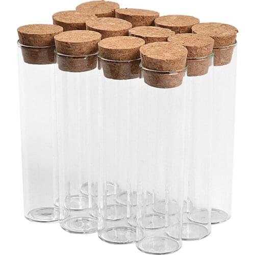 100Pcs 22ml Empty Glass Containers with Cork Handicraft Wishing Bottles Cosmetic Perfume Vials Refillable Jars