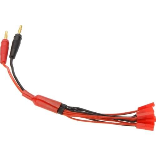 2pcs * High Quality 1 to 6 JST Plug to 4mm Banana Plug Balance Charge Cable for RC Multirotor Quadcopter Airplane Car