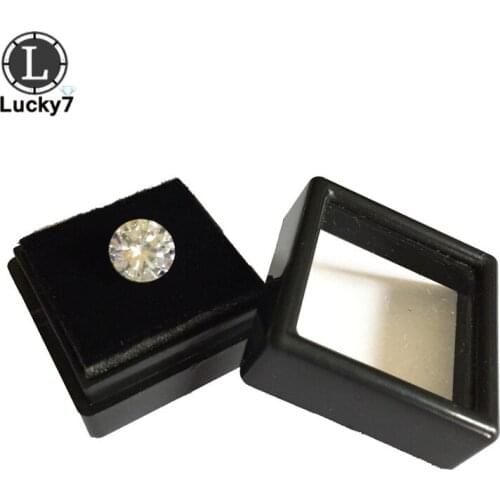 4x4x2cm Wholesale 80pcs/lot Plastic Square Loose Diamond Display Package Box Gem Case Black Foam Pad Beads Pendant Box Showcase