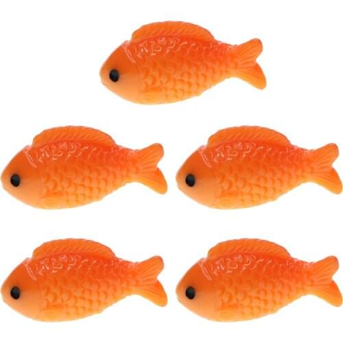 5 Pcs Micro Landscape Decor Resin Mini Fish Ornament Garden Diy Crafts