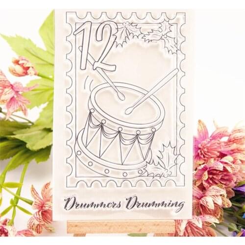 9.5x14.5cm No11 Play the drums Transparent Clear Stamps Silicone Seals Roller Stamp DIY scrapbooking photo album/Card Making
