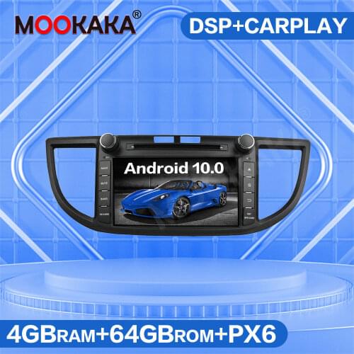 DSP Android 10.0 4+64GB Car Radio GPS Navigation For Honda CRV CR-V 2012-2016 Multimedia Player Auto Stereo Head Unit 4G SIM LTE