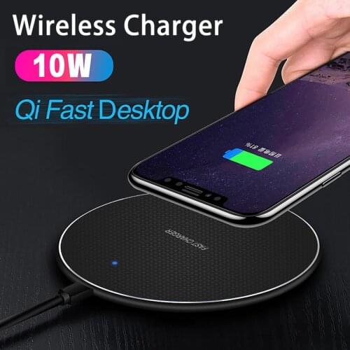 10W Wireless Chargers for IPhone 11 Xs Max XR 8 Plus Fast Charging Pad for Samsung Note 9 Note 8 S10 Plus Xiaomi Huawei Charger