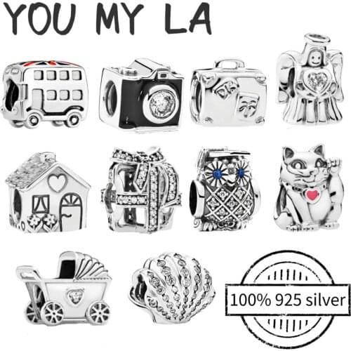 Free Shipping 925 Sterling Silver Pando Charm Beads Fit Original Bracelet For Women DIY Jewelry S925 Beads