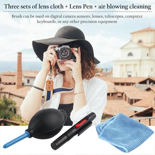 Cleaning Cloth Brush and Air Blower In 1 Set Digital Camera Cleaning kit Dust Photography Professional Cleaner Air Blower