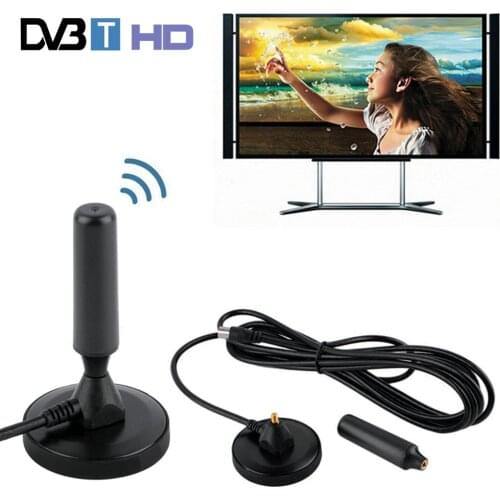 Digital DVB-T Receiver Antenna 30 dBi Gain 75 ohm FM Freeview Aerial Antena DVB T Coaxial Booster Cable Magnetic Base TV HDTV