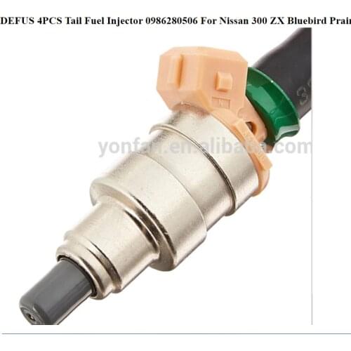 DEFUS 4PCS Tail Fuel Injector 0986280506 For Nissan 300 ZX Bluebird Prairie Pro 16603-01P00 16603-01P01 16603-01P11 A6600-79S11