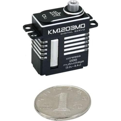FATJAY KINGMAX KM1203MD 20g 9kg.cm digital metal gear mini servo full CNC aluminum case for RC or 450 class heli tail