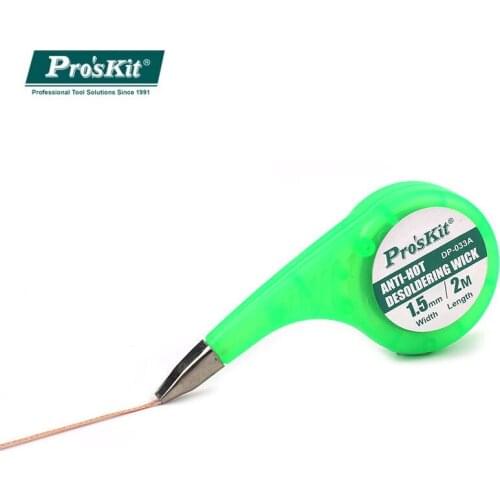 ProsKit Anti-Hot Desoldering Wick 1.5/2/2.5/3/3.5mm Desoldering Braid Welding Solder Remover Wire Lead Cord BGA Repair Tool