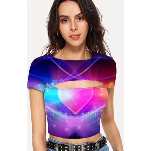 Somepet Love T shirt Women Colorful Tshirts Casual Romantic T-shirts 3d Couples Tshirt Printed Womens Clothing Summer Printed