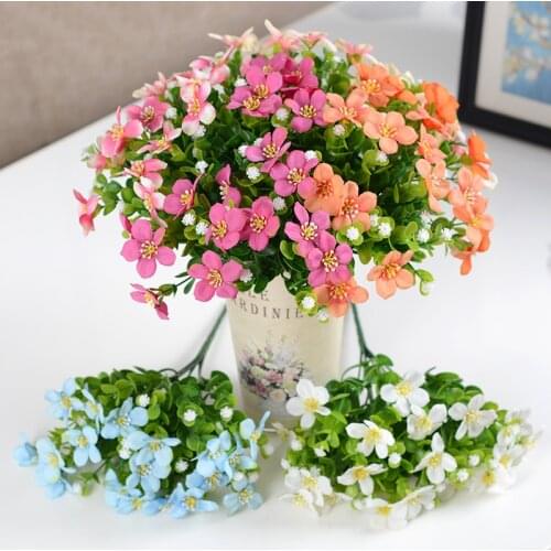 Artificial flowers orchid branch silk flower bouquet fake plastic plants decorative home table decor outdoor office pastoral