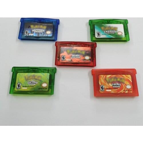 Video Game Cartridge Console Card 32 Bits Pokeon for English Language Version