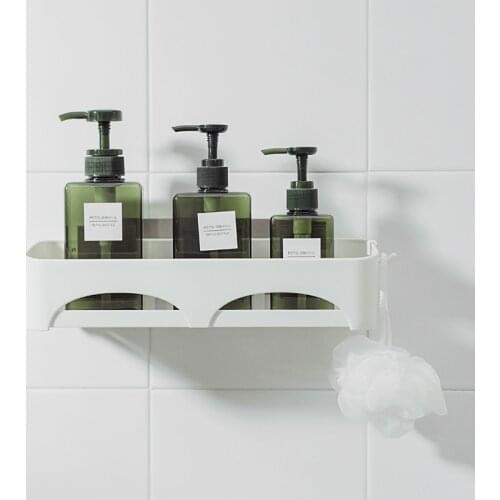 KLX High quality bathroom Vacuum Strong Suction cup shelf Kitchen Punch free No trace Spice rack home Storage makeup organizer