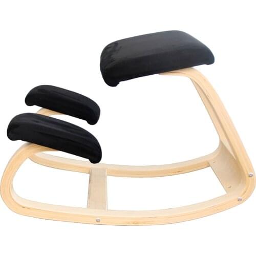 Design Correct Posture Anti-myopia Chair Ergonomic Kneeling Chair Stool Furniture Rocking Wooden Kneeling Computer Posture Chair