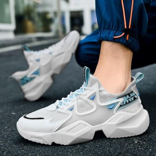 Men Chunky Casual Shoes Breathable Mesh Sneakers Comfortable Soft Footwear Thick Bottom Zapatos High Quality Chaussures