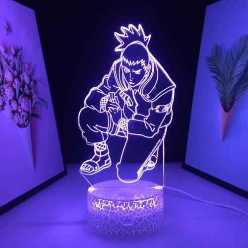 Cool Ninja 3D Lamp White Base Visual Illusion Home Bedroom Decoration for Couple Childrens Festival Birthday Gifts USB Charging