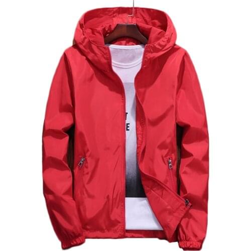 Jacket Women 2021 Spring New Fashion Temperament Summer Thin Oversize Loose Chic Lining Red Long Sleeve Hooded Coats Feminina N8