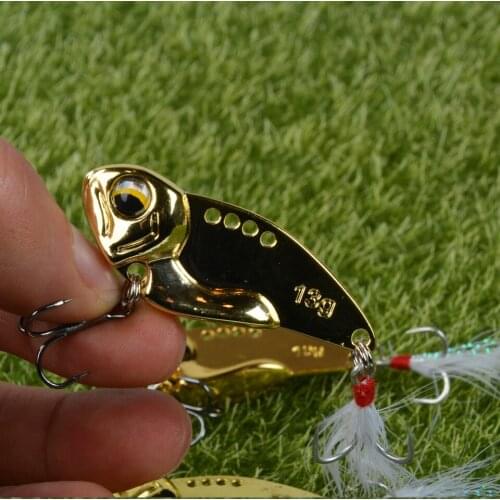 LINGYUE 5g 7g 10g 13g Metal Mini VIB Spoon Spin Sequin Lure Tackle Pin Hard Bait Crankbait Vibration Spinner Sinking Fishing