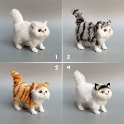 Kawaii Simulation Cats Plush Toy Cute Realistic Persian Cat Doll Cute Kitten Ornaments Home Decor Crafts Child Gift Photo Props