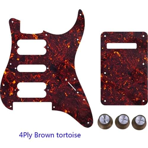 Guitar Pickguard And 11 Screws For No Control Fender Strat Floyd Rose Bridge Cut With HSH Pickups & Back Plate & Control Knob