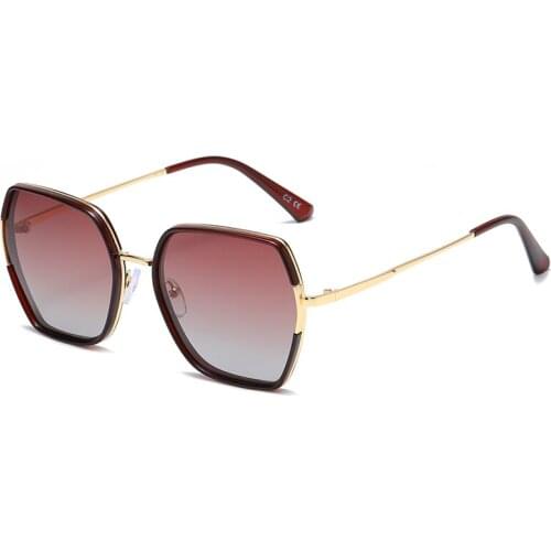 New Sunglasses Women UV Protection Big Frame Sunglasses Women Fashion Net Red Pigment Eye Sunshade Photo Glasses 50559