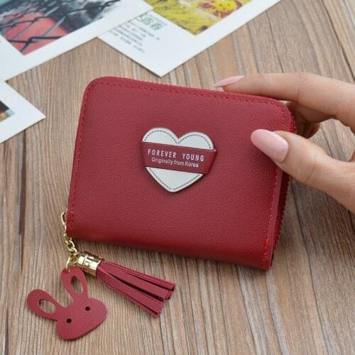 New Fashion Women Wallets Pu Leather Short Zipper Card Photo Holder Style Casual Female Wallets Note Compartmen Luxury Ms Purses