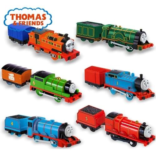 Original Thomas and Friends Collection Car Toy Electric Series Train 1:43 Alloy Education Percy James BMK87 For Kid Birthday