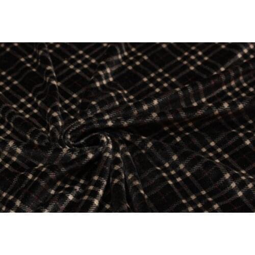 LEO&LIN Plaid stripes Polyester style plush fabrics patchwork (1 meter)