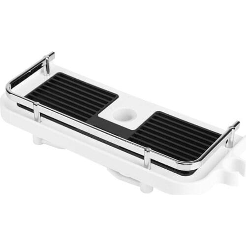 Shower Rod Storage Shelf Organizer Tray Holder Practical Bathroom Accessory ABS