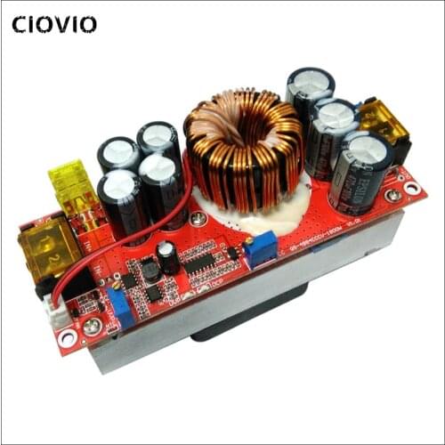 1500W 30A Voltage Step Up Converter Boost CC CV Power Supply Module Step Up Constant Current Module DC-DC 10-60V to 12-97V