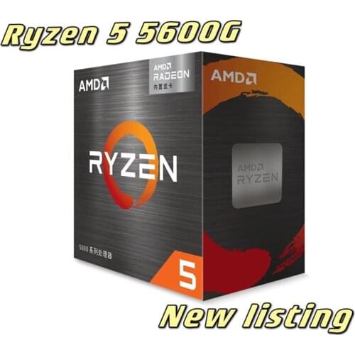 AMD Ryzen 5 5600G R5 5600G 3.9GHz Six-Core Twelve-Thread 65W CPU Processor L3=16M 100-000000252 Socket AM4 New boxed processor
