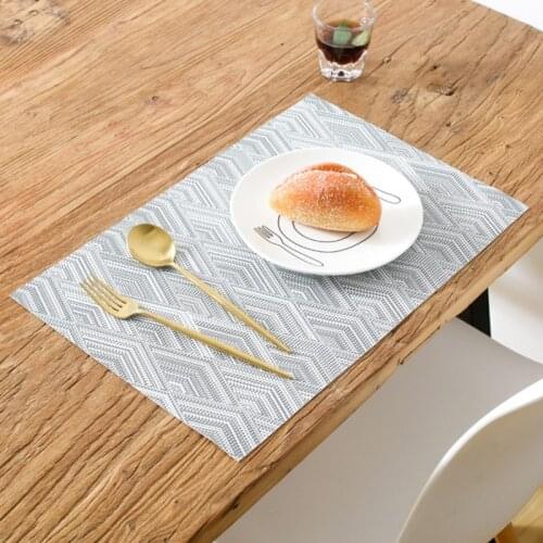 Simple Modern Style Placemat Set Of 6 Pieces Washable Placemat Heat-Resistant And Non-Slip Placemats